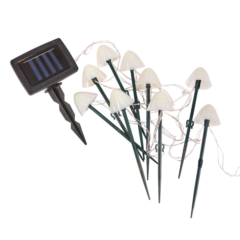 Solarlicht-Pilze "LumiShrooms" - Solarleuchte mit 10 Pilzen zum Stecken (20 cm)